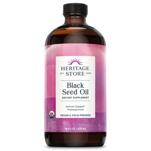 Organic black seed oil 16oz bottle, cold-pressed