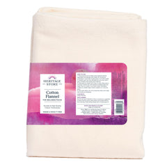 Heritage Store 13x15in cotton flannel castor oil pack wrap – soft, reusable