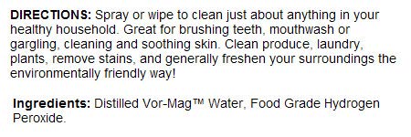 Label detail of Heritage Store 3% hydrogen peroxide fragrance-free bottle