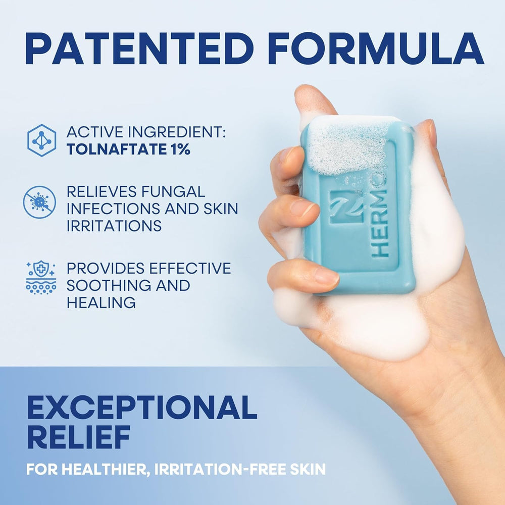 Hermon cream applied to scalp demonstrating folliculitis care