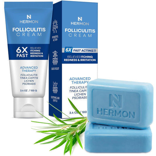 Hermon folliculitis cream 100g shown for scalp and skin relief