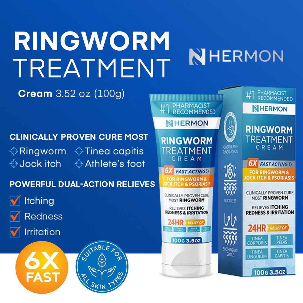 Label close-up on Hermon cream highlighting usage directions.