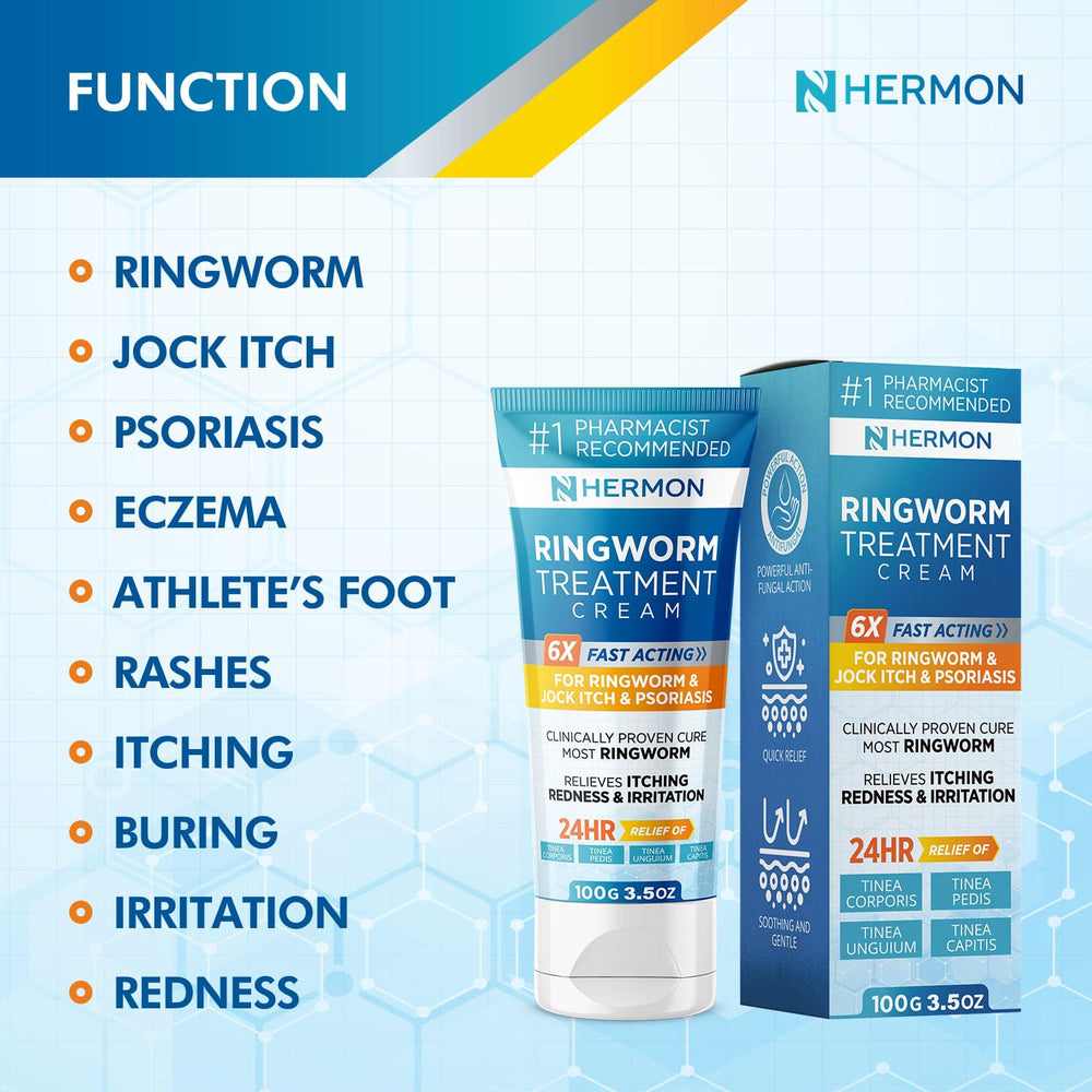 Hermon cream absorbs quickly on skin during application.