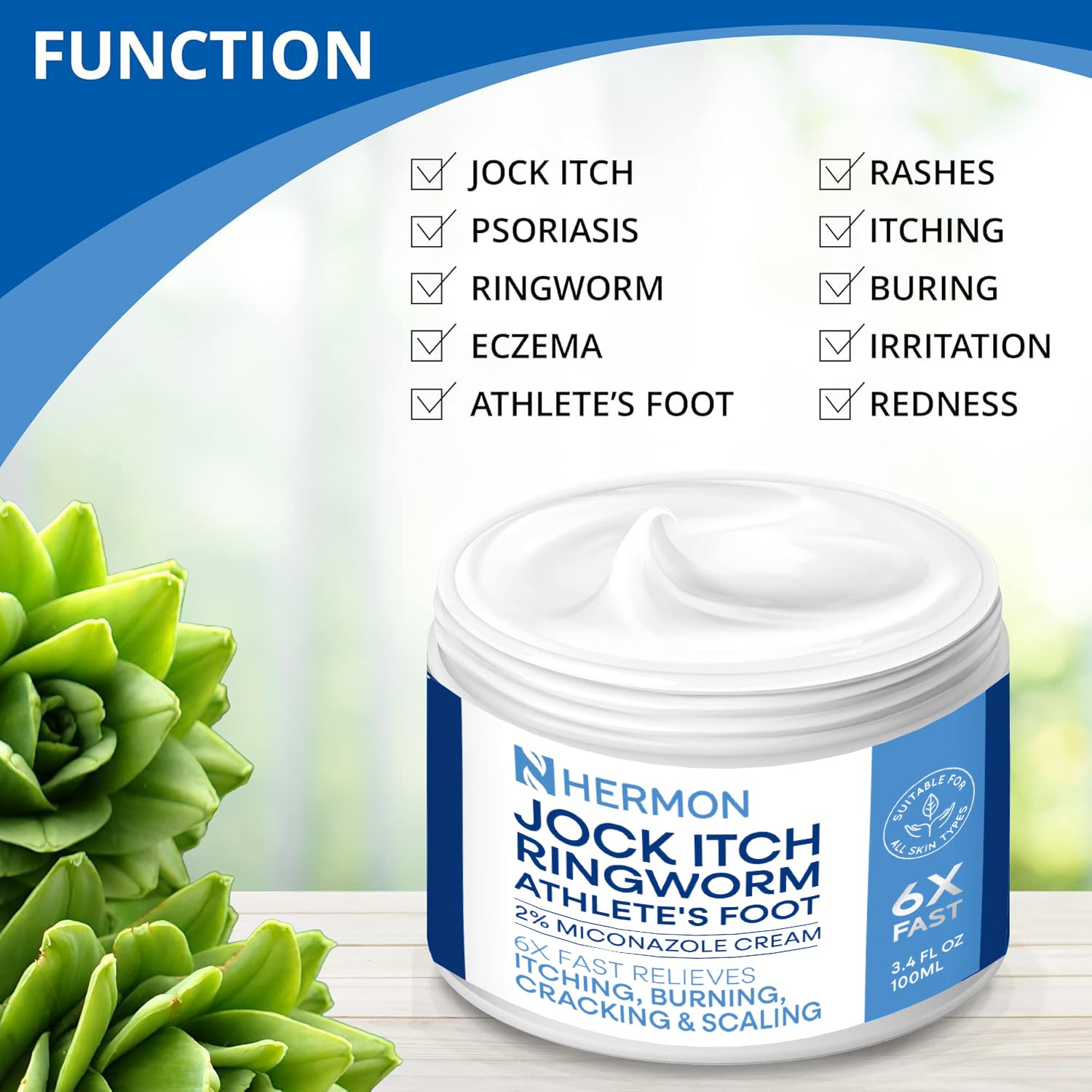 Hermon scalp-psoriasis-cream application demonstrates easy rub-in on flakes.