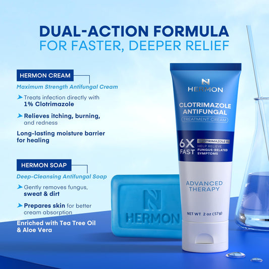 Hermon soap-bar-113g shown for deep cleansing and odor control.