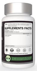 Back label of Heroot Organic Manjistha Root 400mg bottle