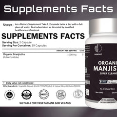 Third-party testing certificate for Heroot Manjistha Root 400mg