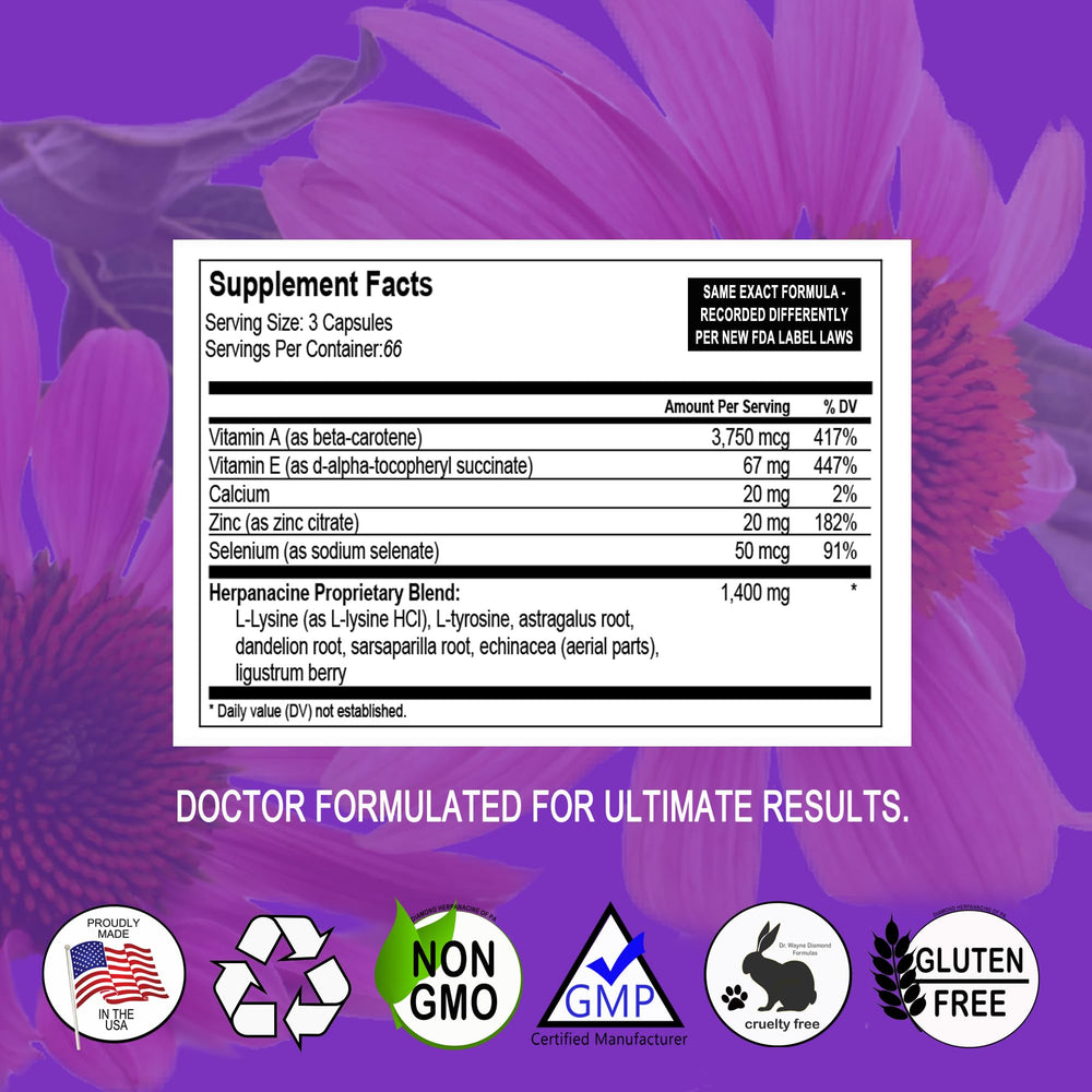 Herpanacine Diamond packaging and bottle together