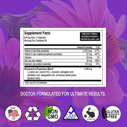 Herpanacine Diamond packaging and bottle together