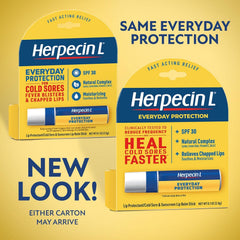 Herpecin-L SPF 30 label highlights sun protection on the product