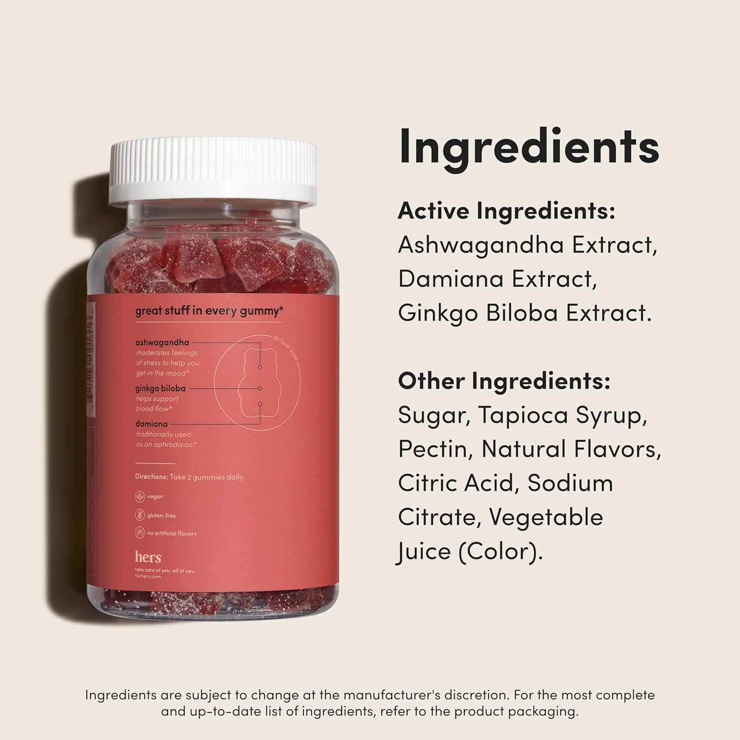 Science-backed relaxation ingredients concept for Hers Desire Libido Gummies