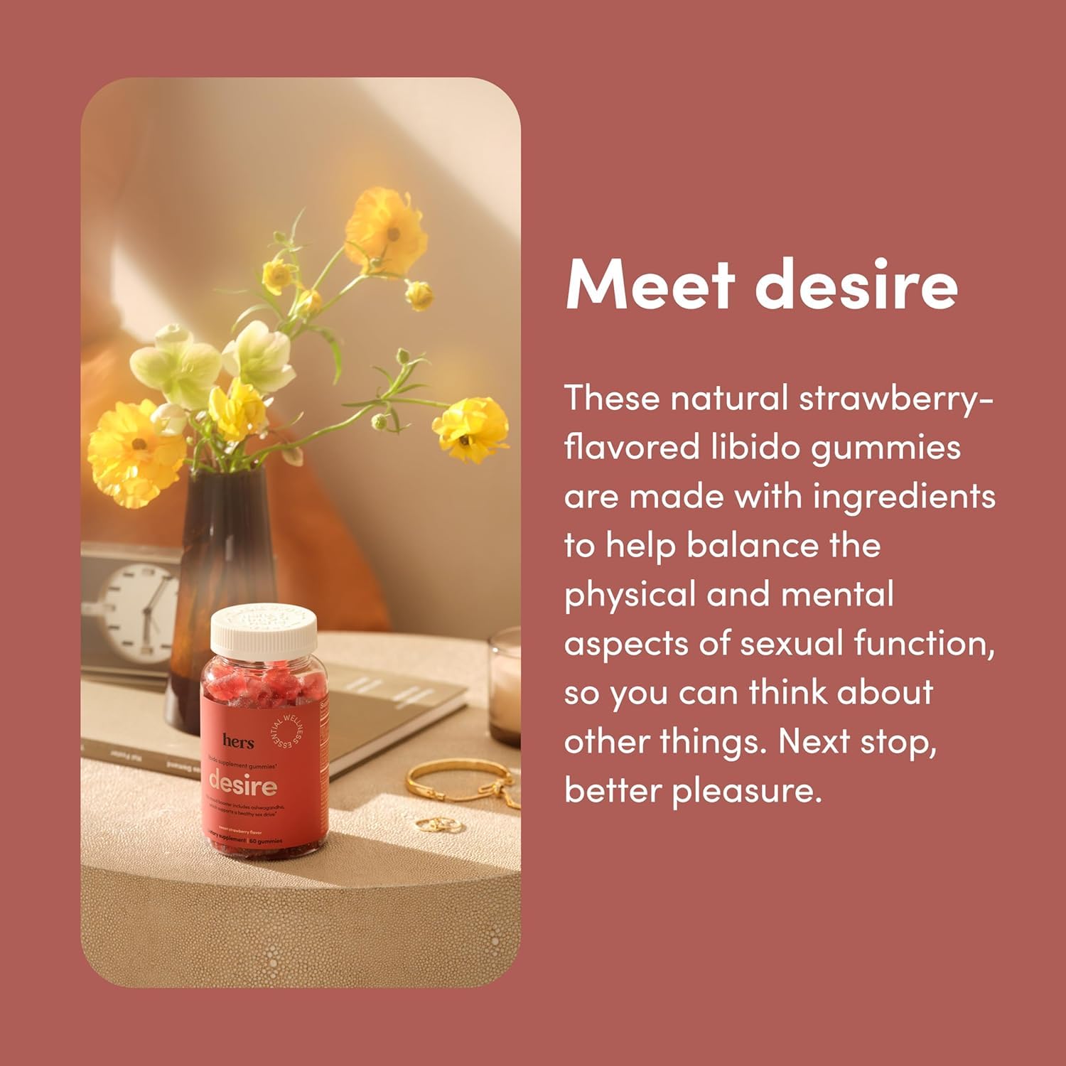 Lifestyle scene featuring a couple with Hers Desire Libido Gummies