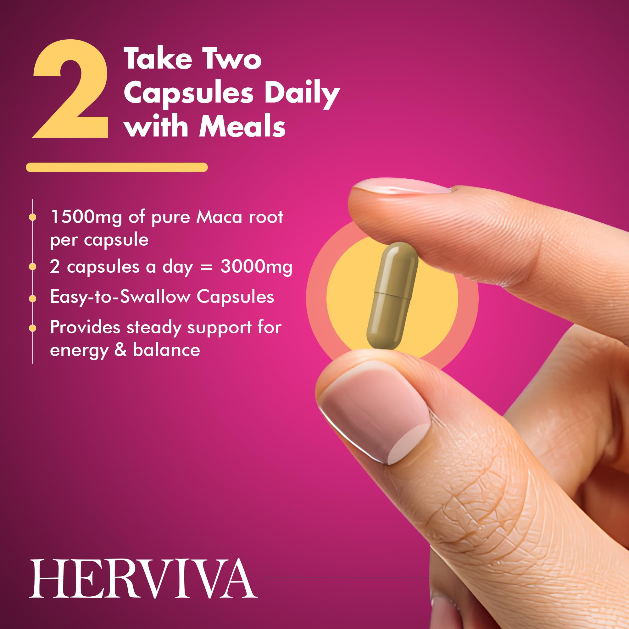 Non-GMO, gluten-free maca root capsules
