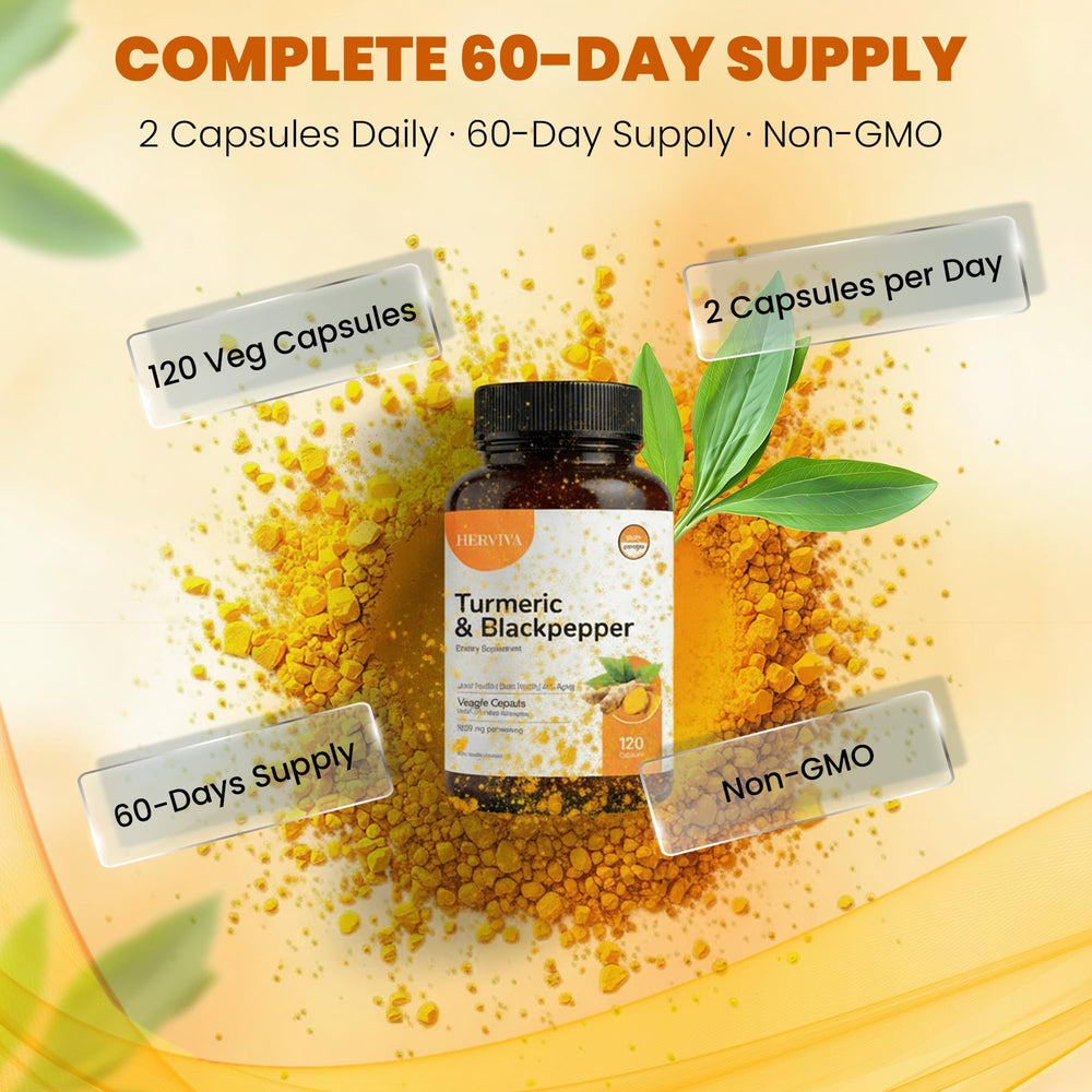 Active lifestyle wellness with turmeric and black pepper