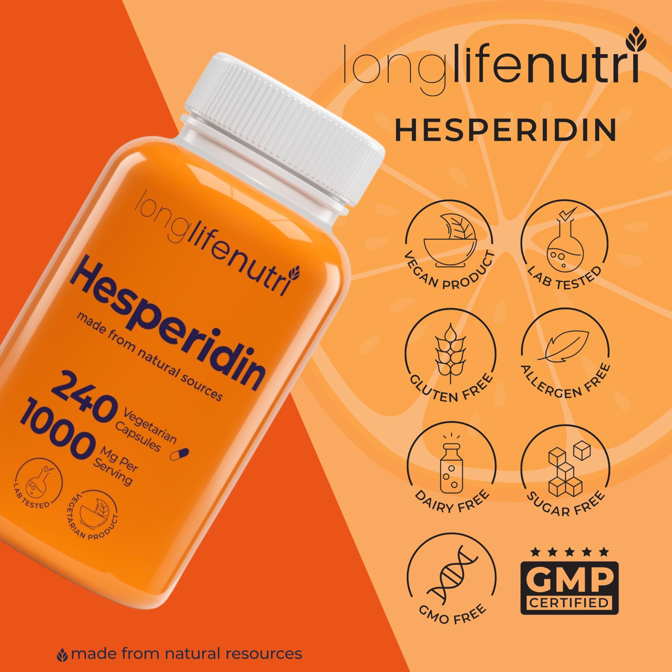 Open bottle showing 240 capsules for 4-month supply