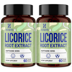 Front view of Hesperilyntis Licorice Root Liquid Capsules bottle