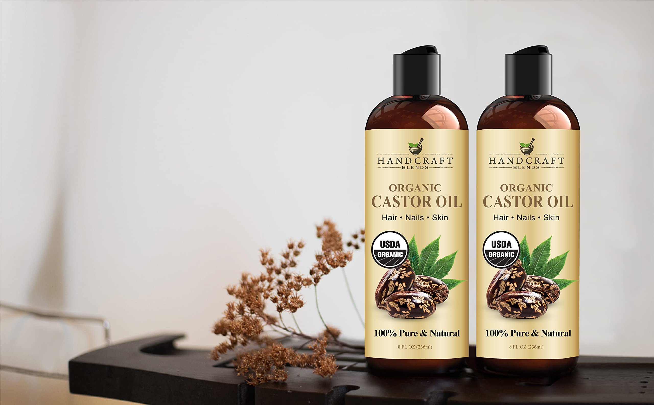 Hexane-free, expeller-pressed castor oil information graphic
