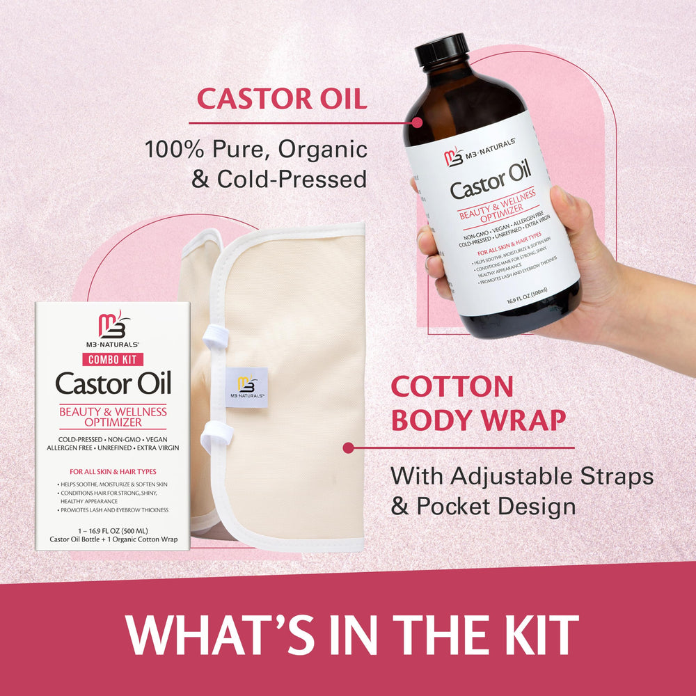 Hexane-free cold-pressed castor oil bottle