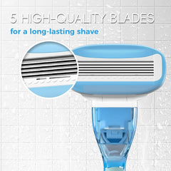 Disassembly button allows easy cartridge replacement on HEYAXA razor.