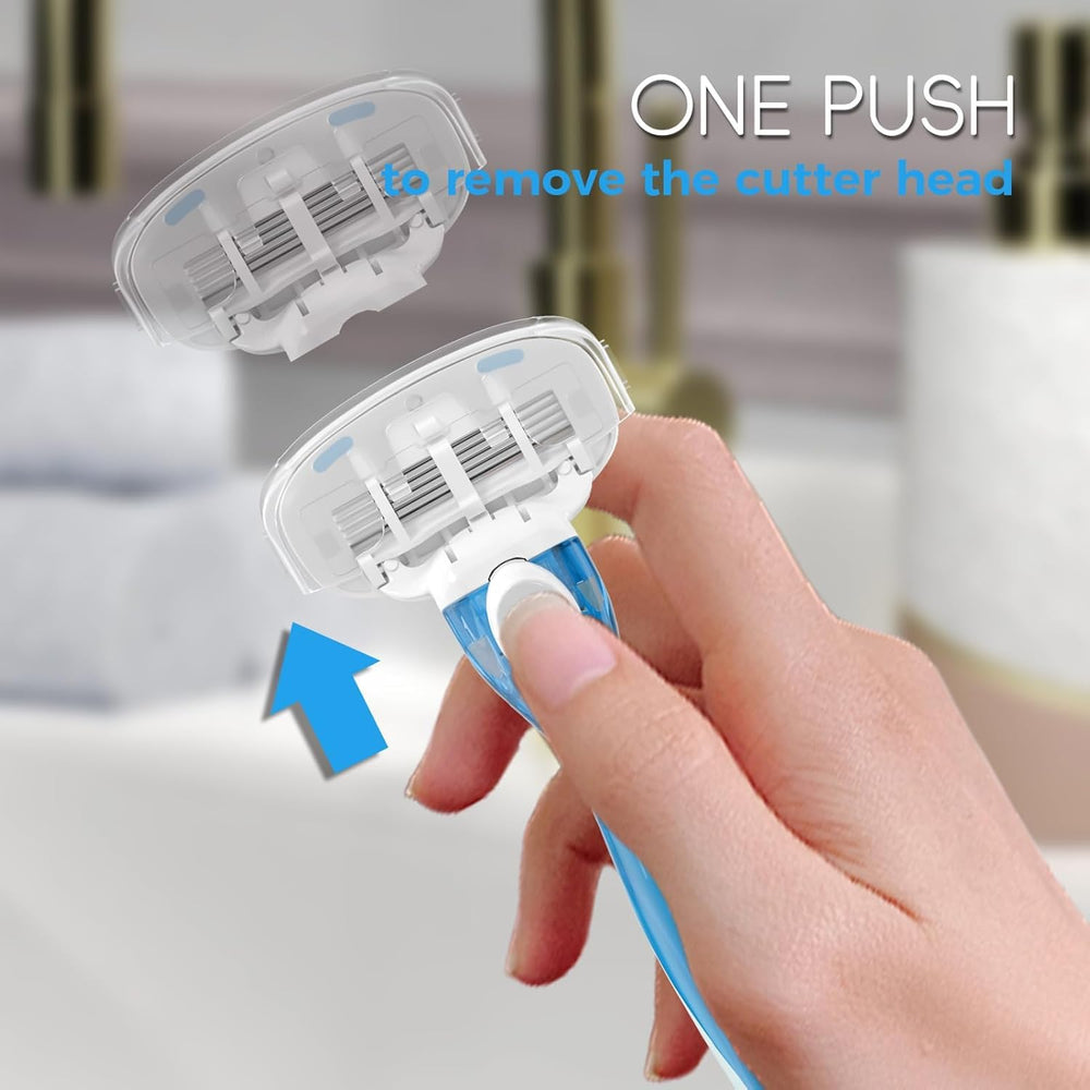 Flexible HEYAXA blades contour to skin for a close result.