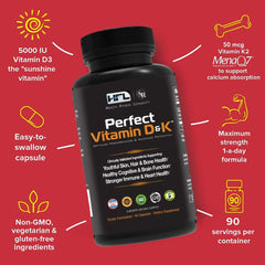 Diagram showing 2x absorption of Vitamin D3 and K2