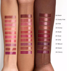 HHLTOH Honey Lipstick pink swatch offering buildable sheer tint.