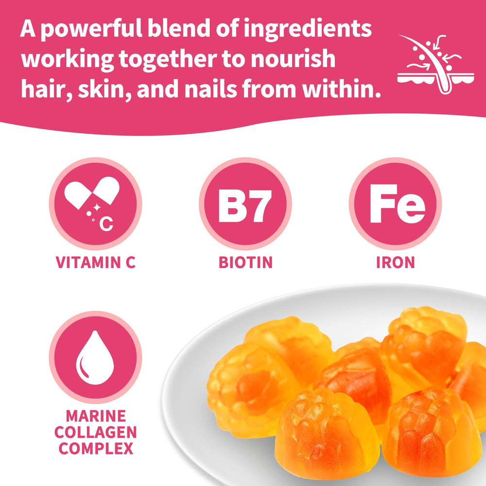 Zinc, iron and vitamin C nutrients close-up