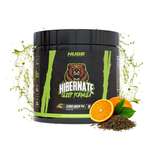 Hibernate Sleep Supplement bottle on a shelf