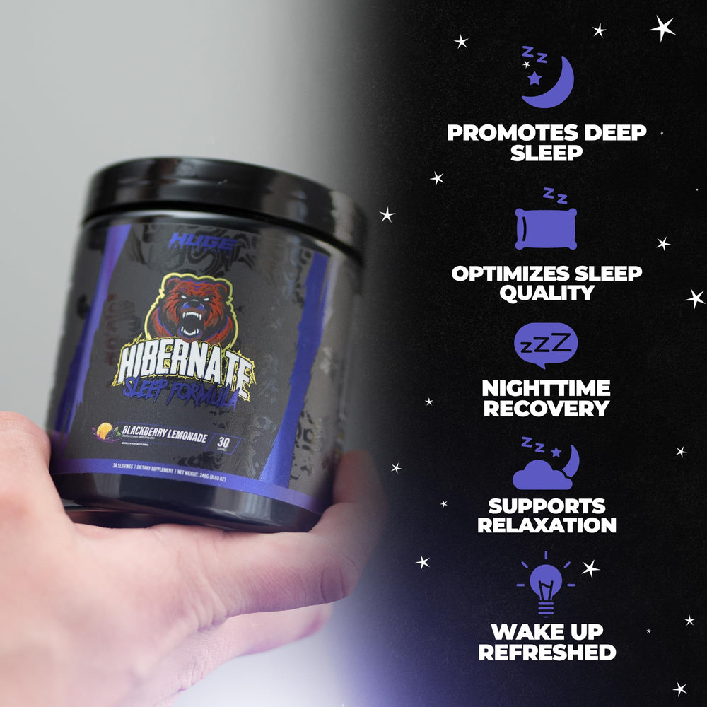 Close-up of Hibernate supplement ingredients