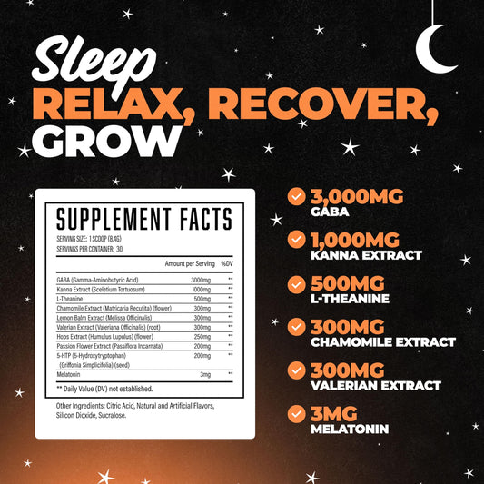 Close-up of Hibernate Sleep Supplement label