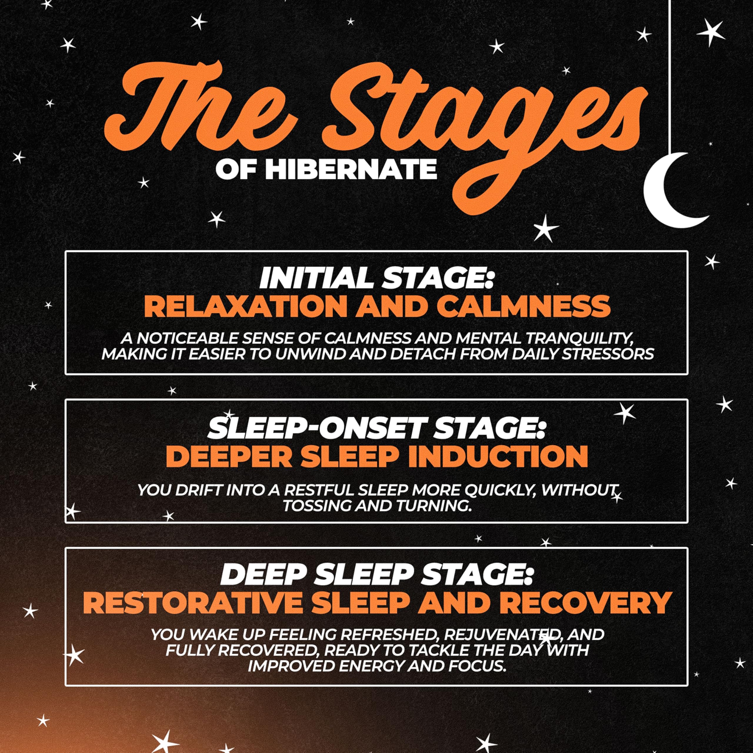 Nutrition facts panel on Hibernate Sleep Supplement bottle