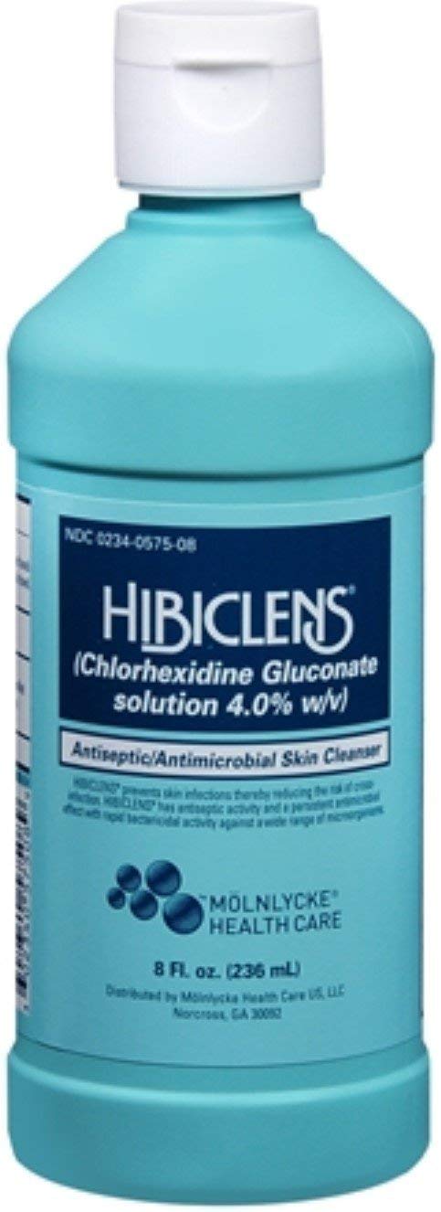 Hibiclens Liquid 8.0 oz bottles arranged as a 3-pack