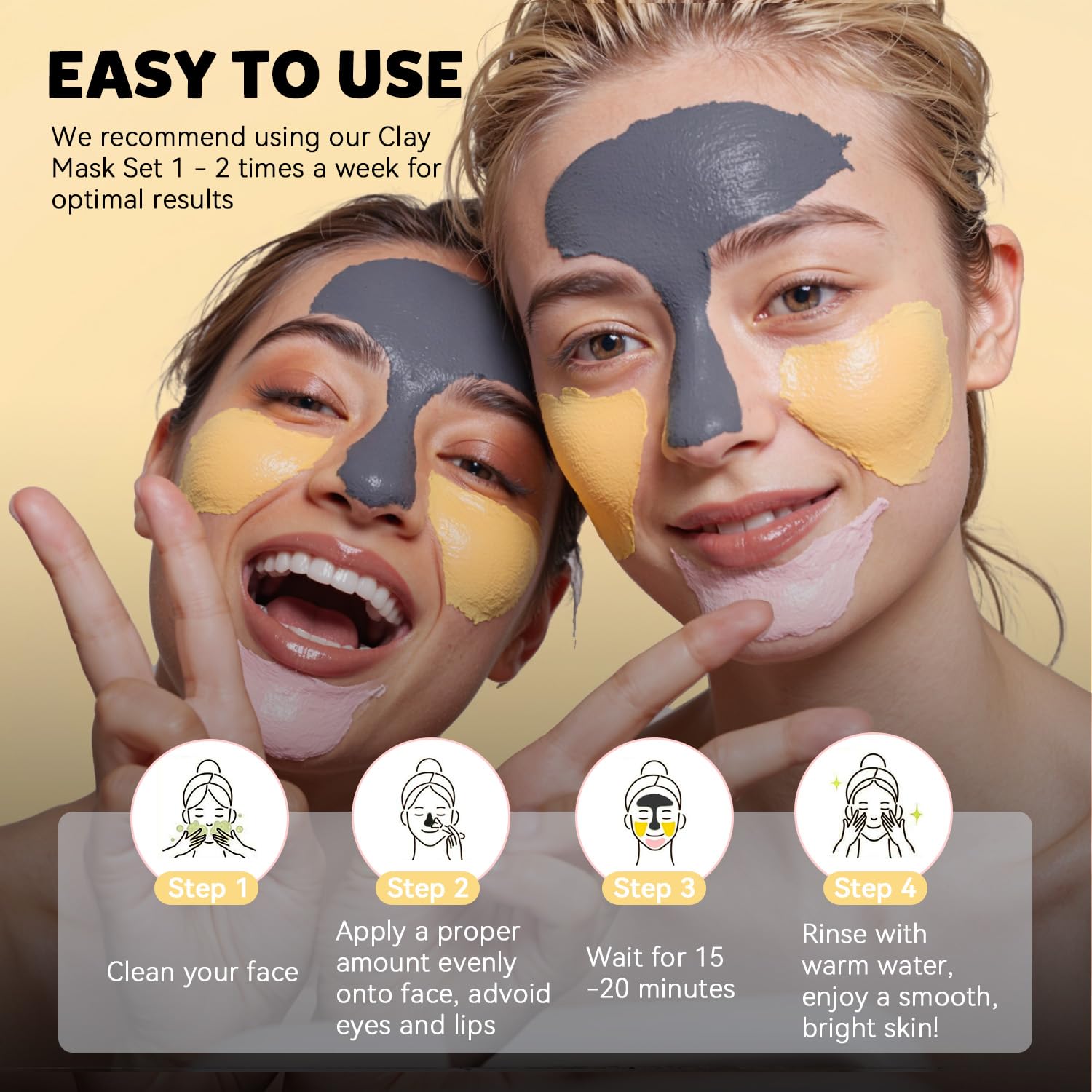 Hicream gift-ready clay mask set perfect for self-care gifting.