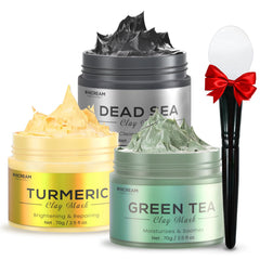 Hicream turmeric clay mask close-up highlighting pore purification and hydration.