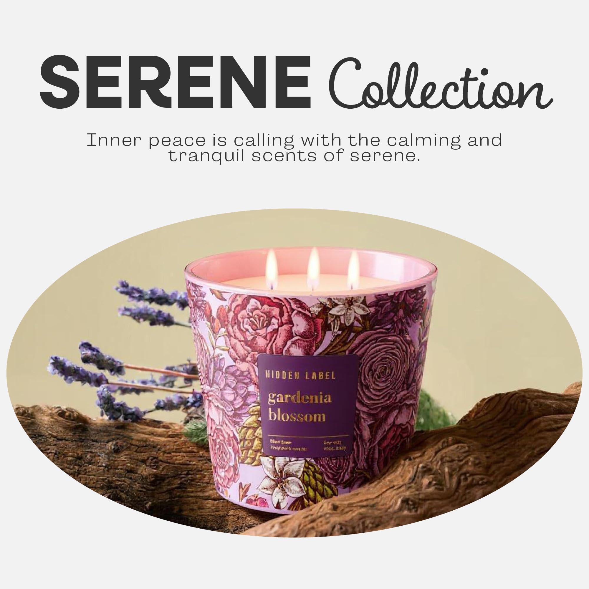 Hidden Label gardenia aroma fills a room with calming, inviting scent.