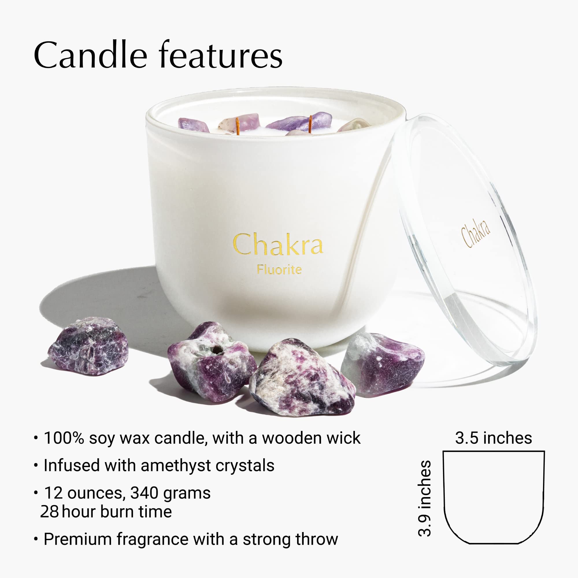 Pear Ginger scent with dual wood wicks in a 12oz candle
