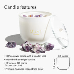 Pear Ginger scent with dual wood wicks in a 12oz candle
