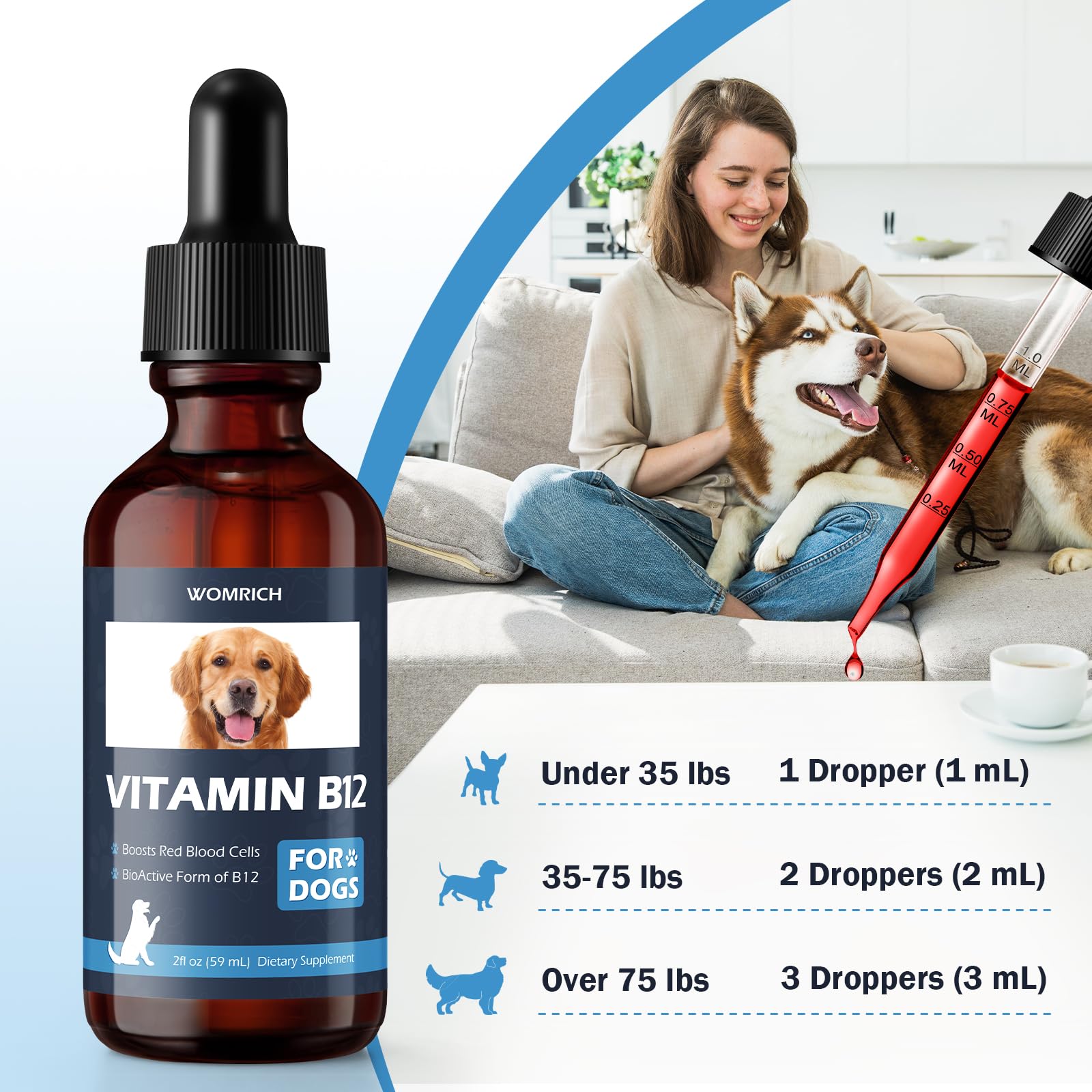 High-absorbable B12 liquid for dogs with GI health concerns including EPI and pancreatitis