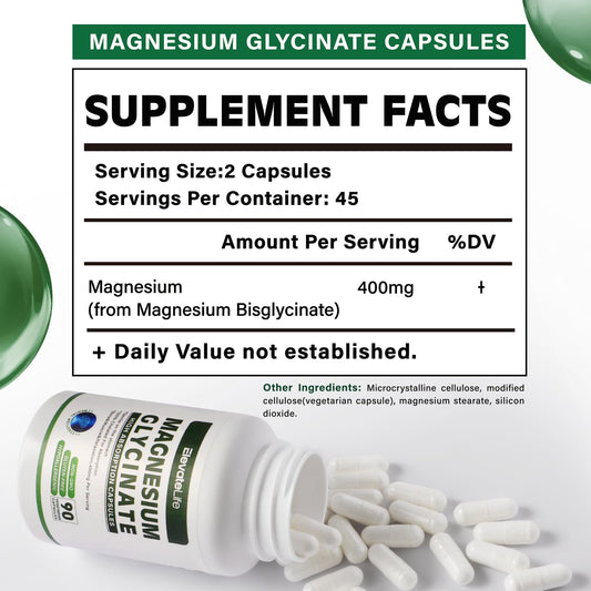 Chelated magnesium glycinate for high absorption