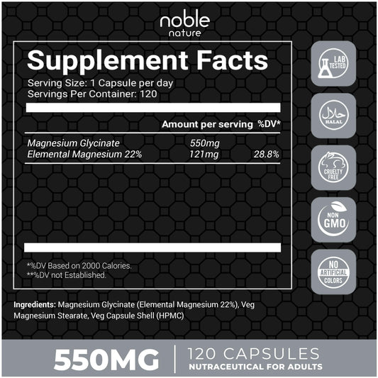 Close-up of magnesium glycinate capsules highlighting vegetarian capsules