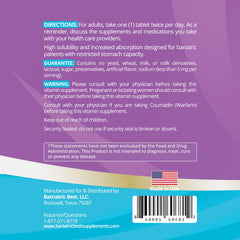 Close-up of fast-dissolving ADEK tablets