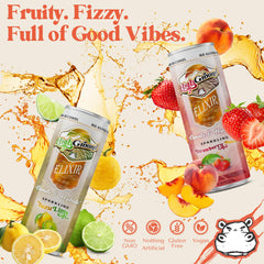 Lifestyle image of a person holding High Ground Elixir Mushroom Seltzer