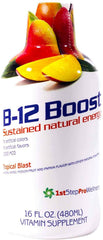 Bottle of High Performance Fitness 1st Step Liquid B-12 Tropical Blast 16-ounce