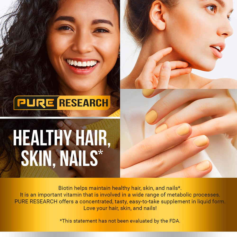 Close-up of high-potency Biotin & Collagen liquid drops