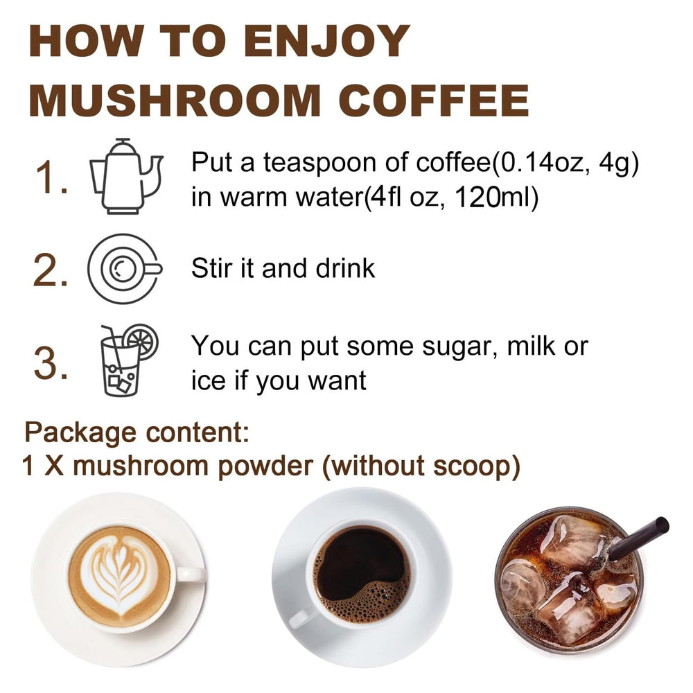 High-potency mushroom coffee for energy and focus