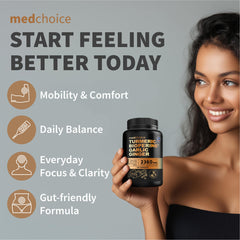 High-potency turmeric capsules with BioPerine