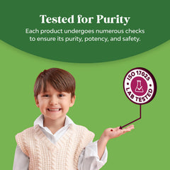 Non-GMO and vegan certification icons on packaging