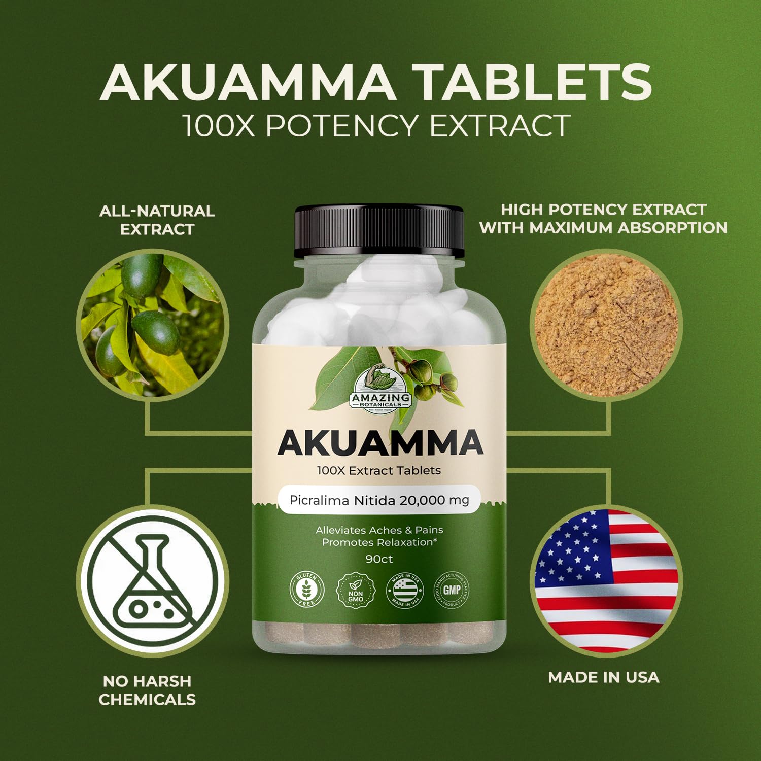 Close-up of high-quality Akuamma seed extract