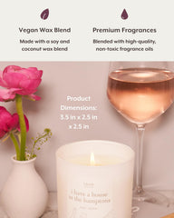 High-quality fragrance oils used in the candle