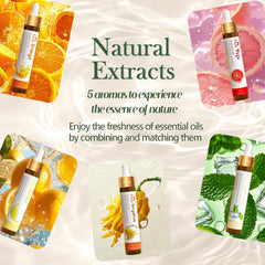 High-quality, pure essential oils derived by cold-pressing or steam distillation